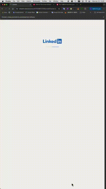 Snapshot of web scraping recorded